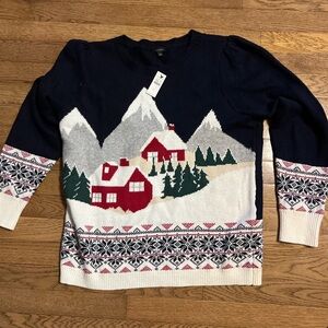 Talbots Woman size Large retro holiday sweater. New, with tags